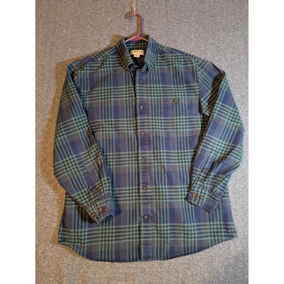 Orvis Other - Orvis Shirt Men's Classic Collection Button Up Flannel Blue Plaid SZ M